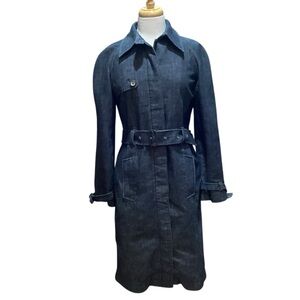 RARE Express Denim Trench Coat Size 6